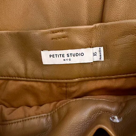 Petite Studio Kinsley Vegan Leather Skirt - Mocha XS - Picture 4 of 4
